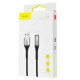 КАБЕЛЬ USB - LIGHTNING 1М BASEUS HORIZONTAL DATA CABLE 2.4A (CALSP-B01)